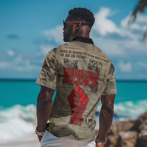 Louder Than Silence African Hawaiian Shirt Civil Rights News Megaphone