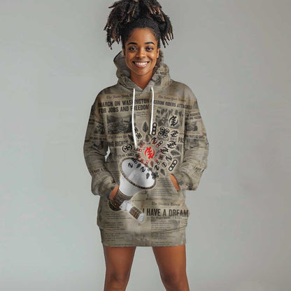 Louder Than Silence African Hoodie Dress Civil Rights News Megaphone