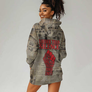 Louder Than Silence African Hoodie Dress Civil Rights News Megaphone