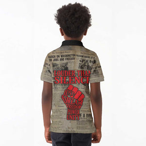 Louder Than Silence African Kid Polo Shirt Civil Rights News Megaphone
