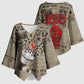 Louder Than Silence African Kimono Sleeve Blouse Civil Rights News Megaphone