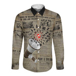 Louder Than Silence African Long Sleeve Button Shirt Civil Rights News Megaphone
