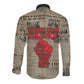 Louder Than Silence African Long Sleeve Button Shirt Civil Rights News Megaphone