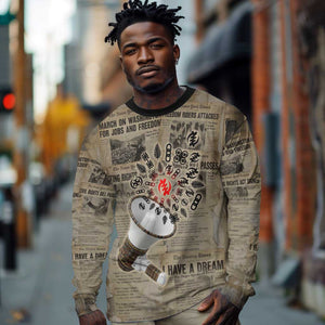 Louder Than Silence African Long Sleeve Shirt Civil Rights News Megaphone