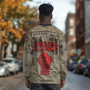 Louder Than Silence African Long Sleeve Shirt Civil Rights News Megaphone