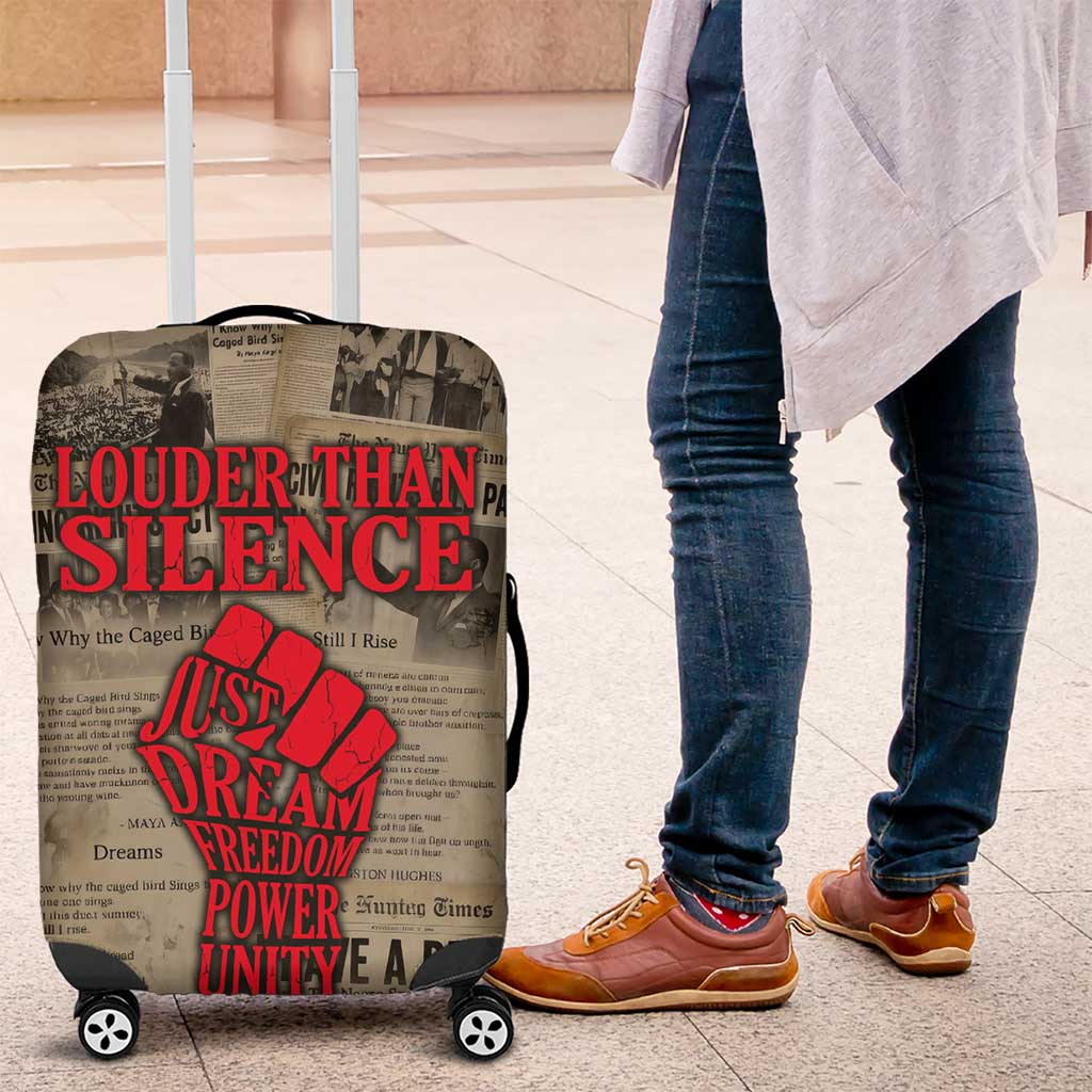 Louder Than Silence African Luggage Cover Civil Rights News Megaphone