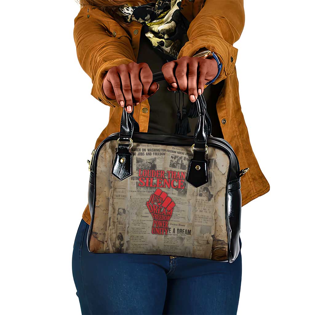 Louder Than Silence African Shoulder Handbag Civil Rights News Megaphone