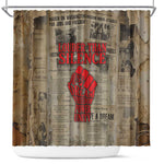 Louder Than Silence African Shower Curtain Civil Rights News Megaphone