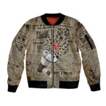 Louder Than Silence African Sleeve Zip Bomber Jacket Civil Rights News Megaphone