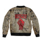 Louder Than Silence African Sleeve Zip Bomber Jacket Civil Rights News Megaphone