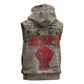 Louder Than Silence African Sleeveless Zip Hoodie Civil Rights News Megaphone