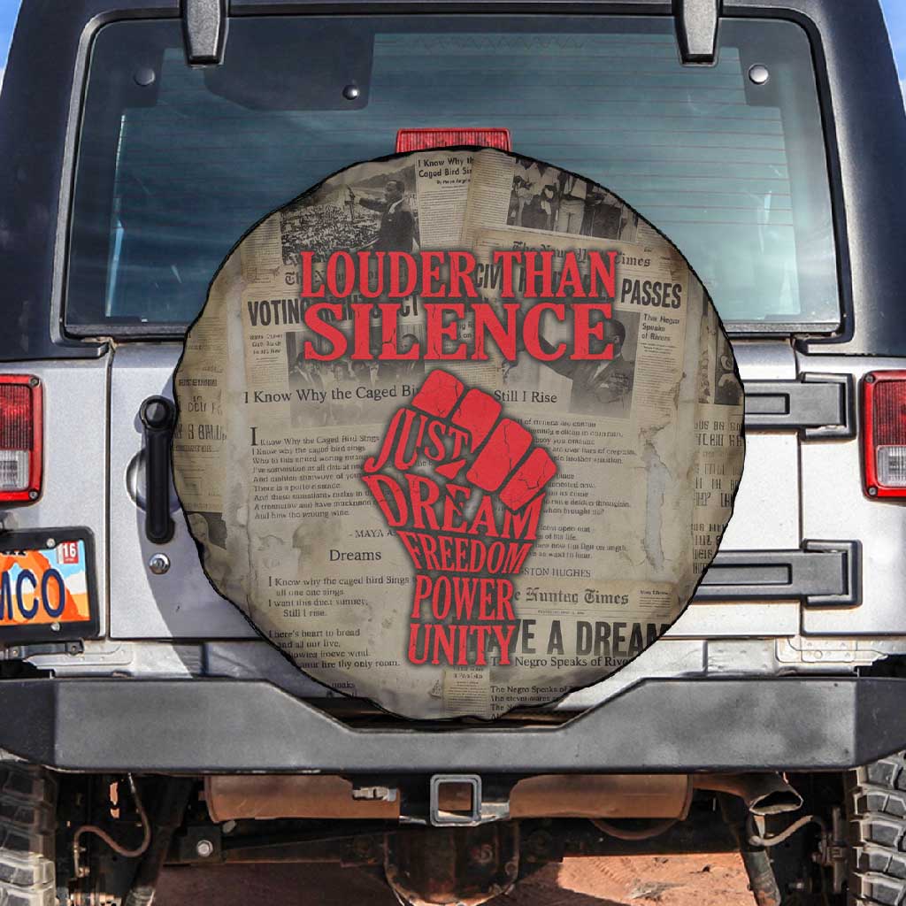 Louder Than Silence African Spare Tire Cover Civil Rights News Megaphone