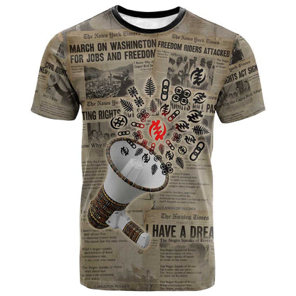 Louder Than Silence African T shirt Civil Rights News Megaphone