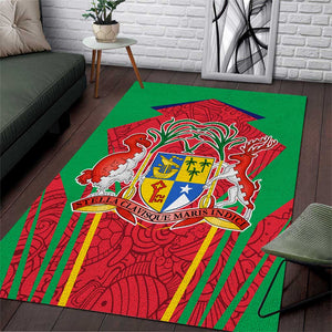 Mauritius Dodo Area Rug Flag Coat of Arms Traditional Patterns