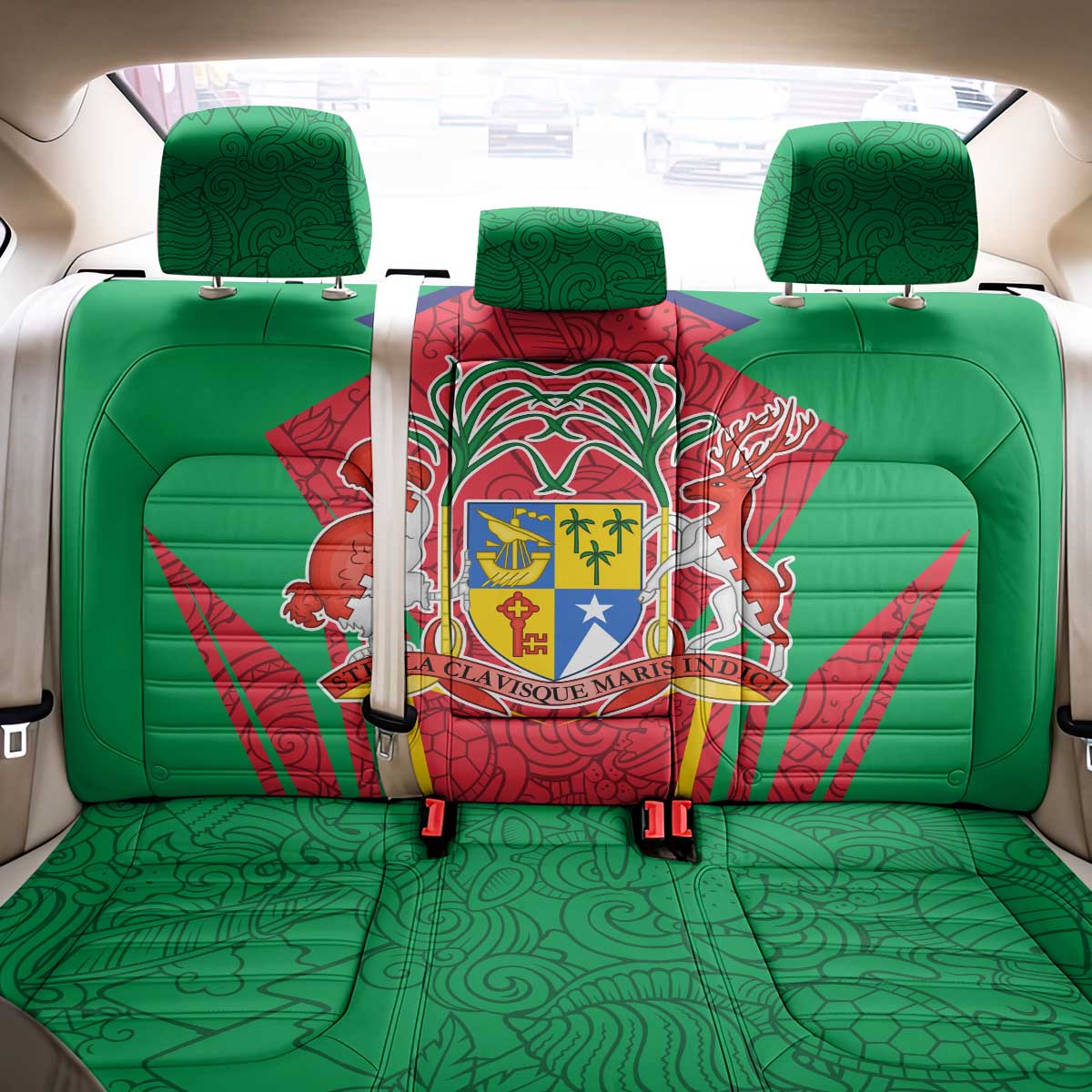 Mauritius Dodo Back Car Seat Cover Flag Coat of Arms Traditional Patterns