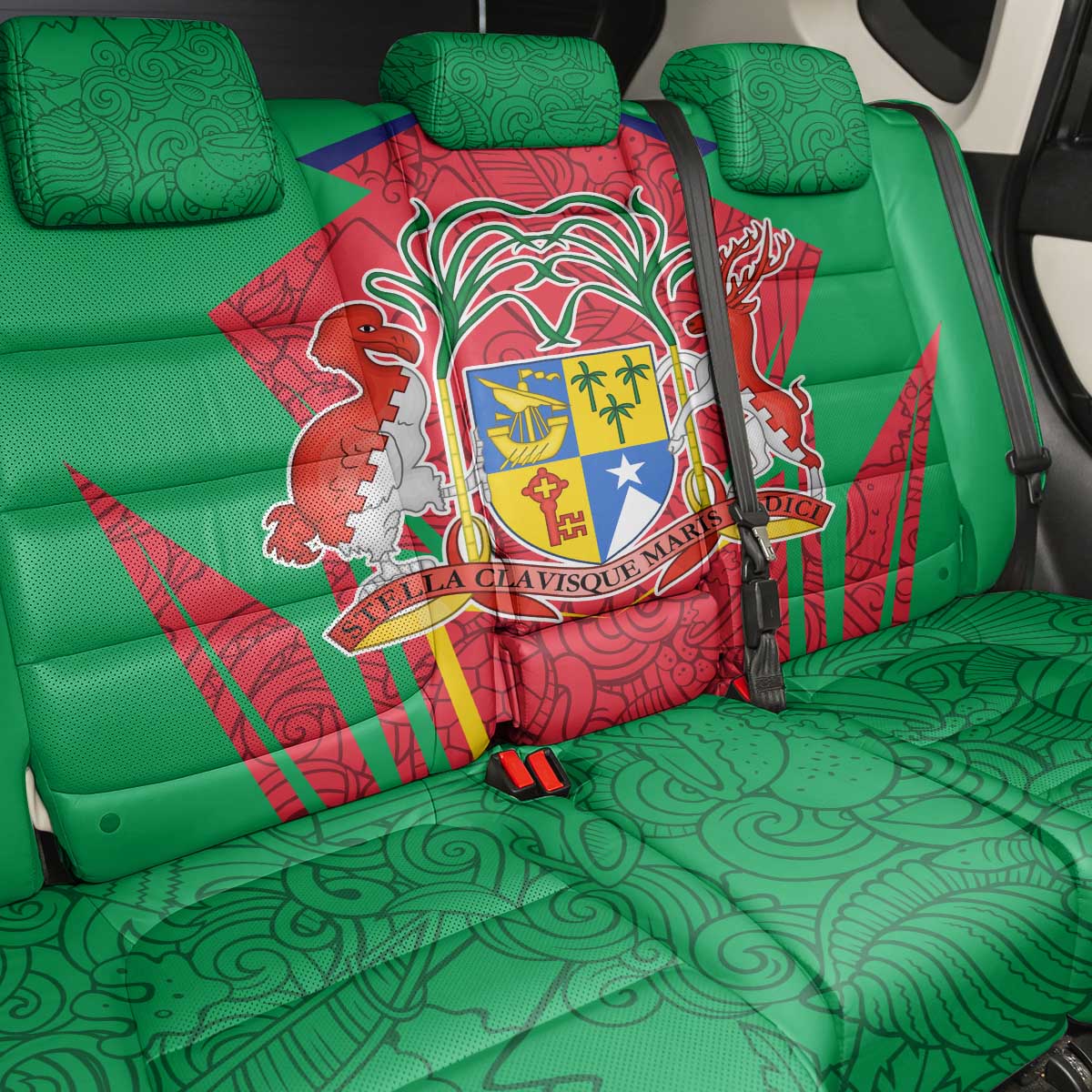 Mauritius Dodo Back Car Seat Cover Flag Coat of Arms Traditional Patterns