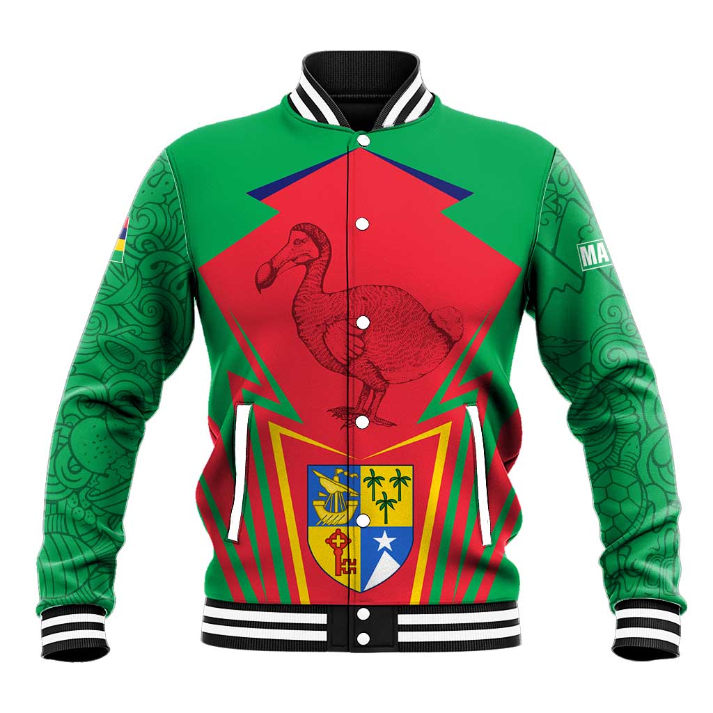 Mauritius Dodo Baseball Jacket Flag Coat of Arms Traditional Patterns