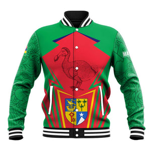 Mauritius Dodo Baseball Jacket Flag Coat of Arms Traditional Patterns