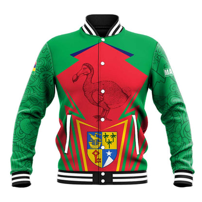 Mauritius Dodo Baseball Jacket Flag Coat of Arms Traditional Patterns