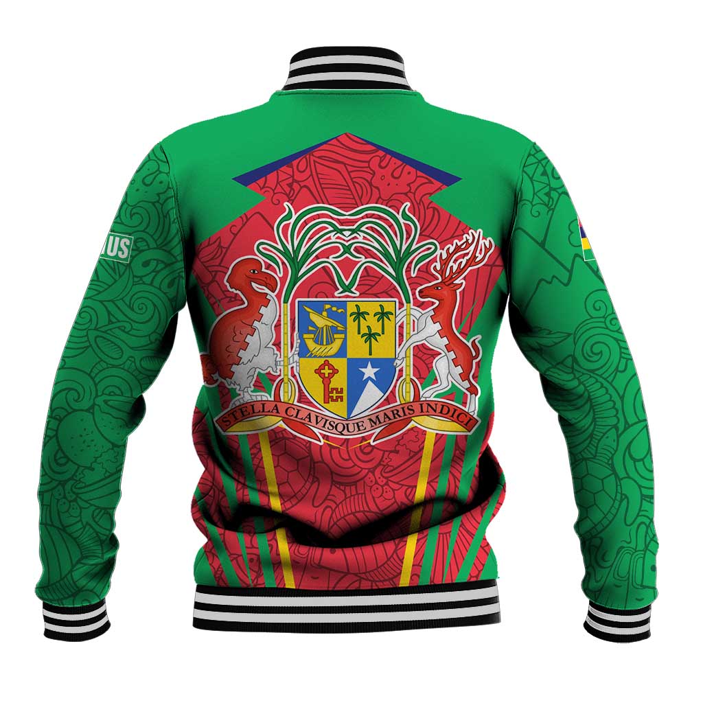 Mauritius Dodo Baseball Jacket Flag Coat of Arms Traditional Patterns
