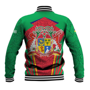 Mauritius Dodo Baseball Jacket Flag Coat of Arms Traditional Patterns