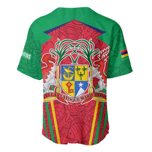 Mauritius Dodo Baseball Jersey Flag Coat of Arms Traditional Patterns