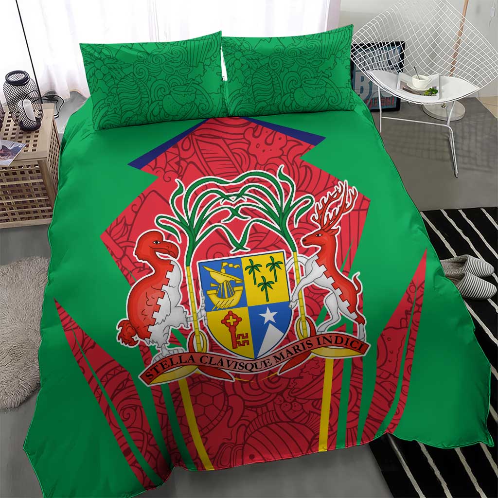 Mauritius Dodo Bedding Set Flag Coat of Arms Traditional Patterns