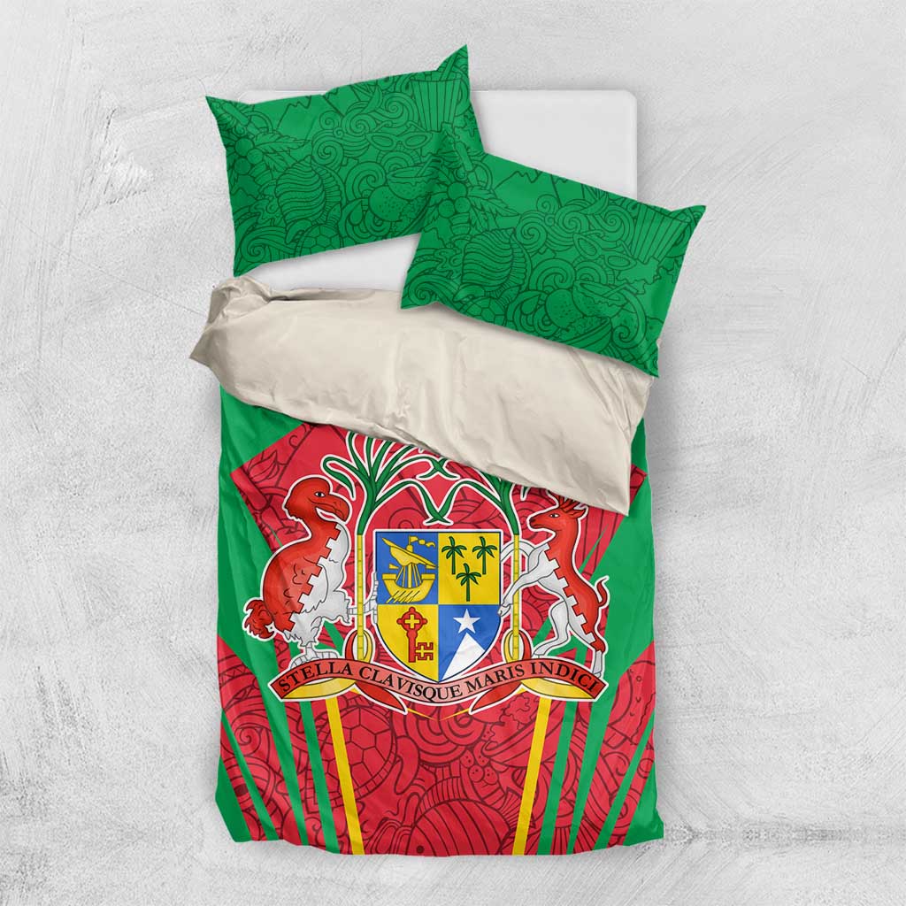 Mauritius Dodo Bedding Set Flag Coat of Arms Traditional Patterns