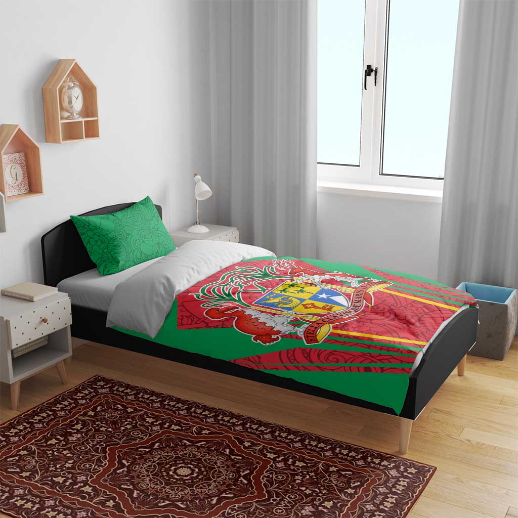 Mauritius Dodo Bedding Set Flag Coat of Arms Traditional Patterns