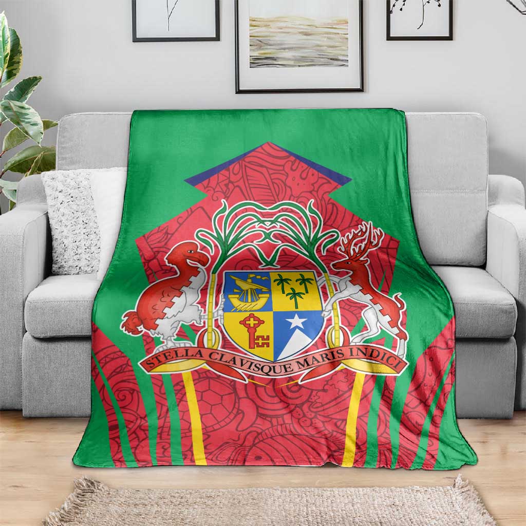 Mauritius Dodo Blanket Flag Coat of Arms Traditional Patterns