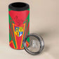 Mauritius Dodo 4 in 1 Can Cooler Tumbler Flag Coat of Arms Traditional Patterns