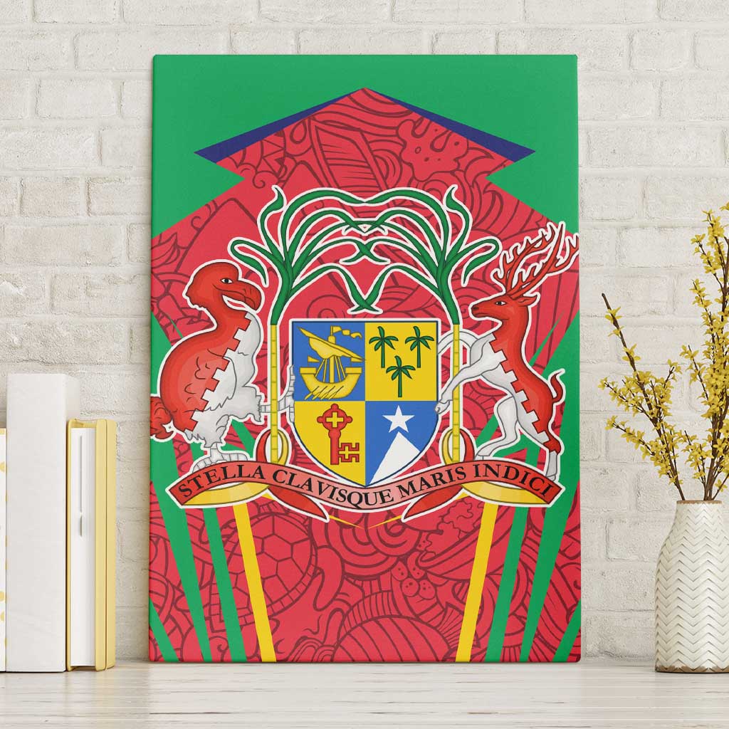 Mauritius Dodo Canvas Wall Art Flag Coat of Arms Traditional Patterns