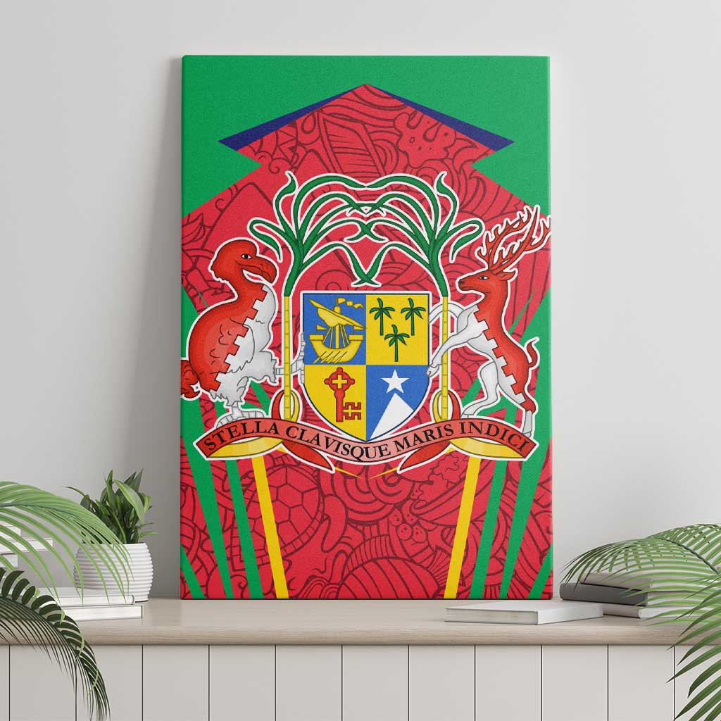 Mauritius Dodo Canvas Wall Art Flag Coat of Arms Traditional Patterns