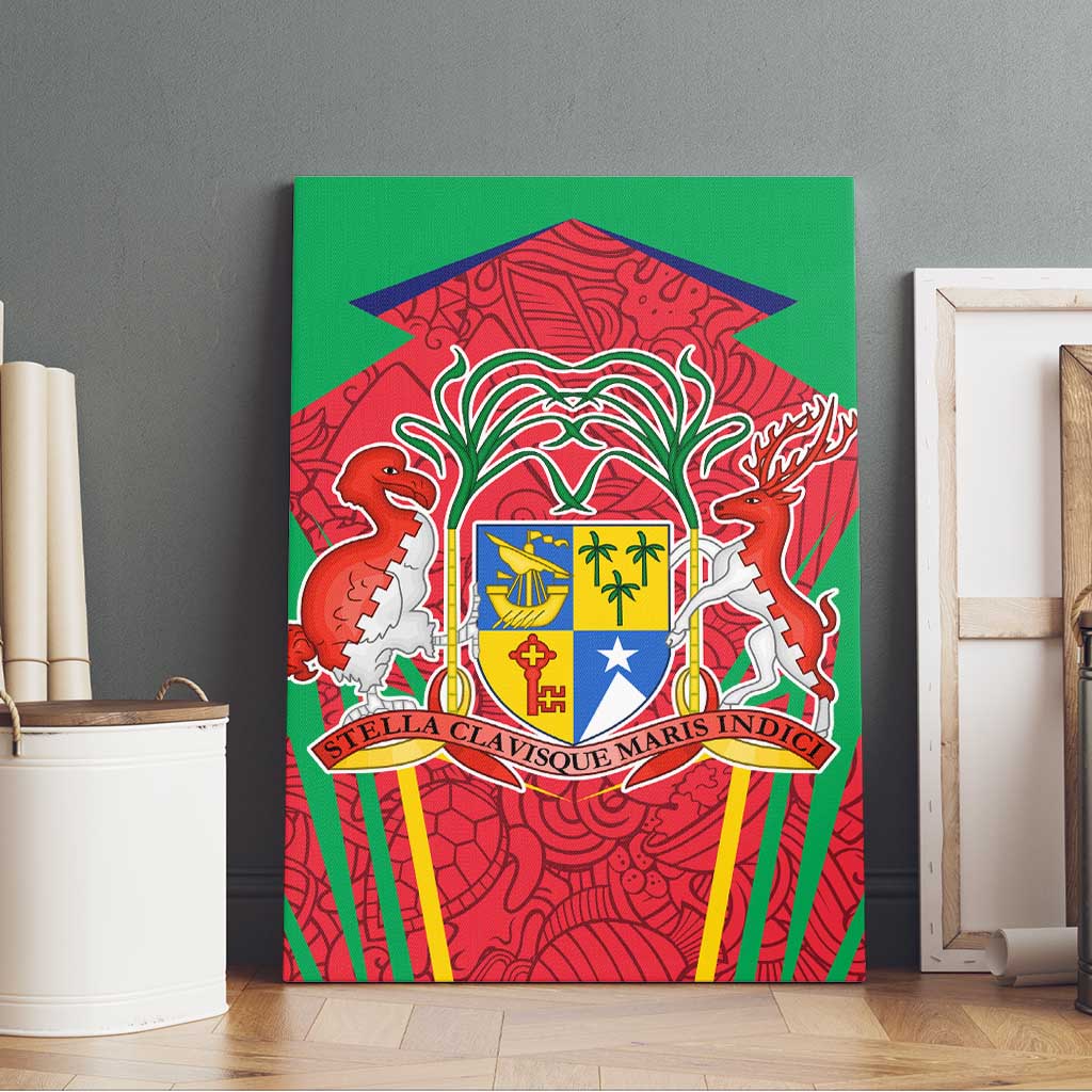 Mauritius Dodo Canvas Wall Art Flag Coat of Arms Traditional Patterns