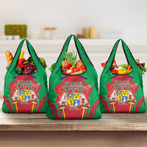 Mauritius Dodo Grocery Bag Flag Coat of Arms Traditional Patterns