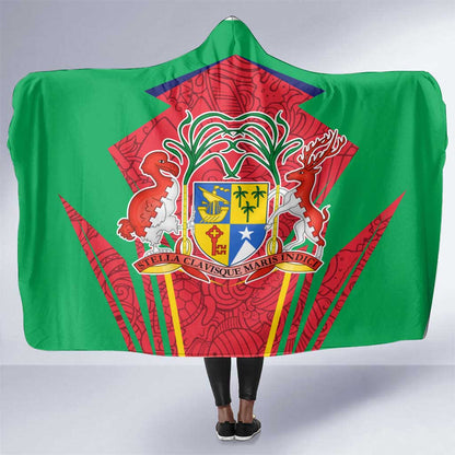 Mauritius Dodo Hooded Blanket Flag Coat of Arms Traditional Patterns