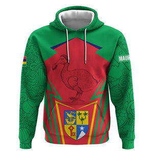 Mauritius Dodo Hoodie Flag Coat of Arms Traditional Patterns