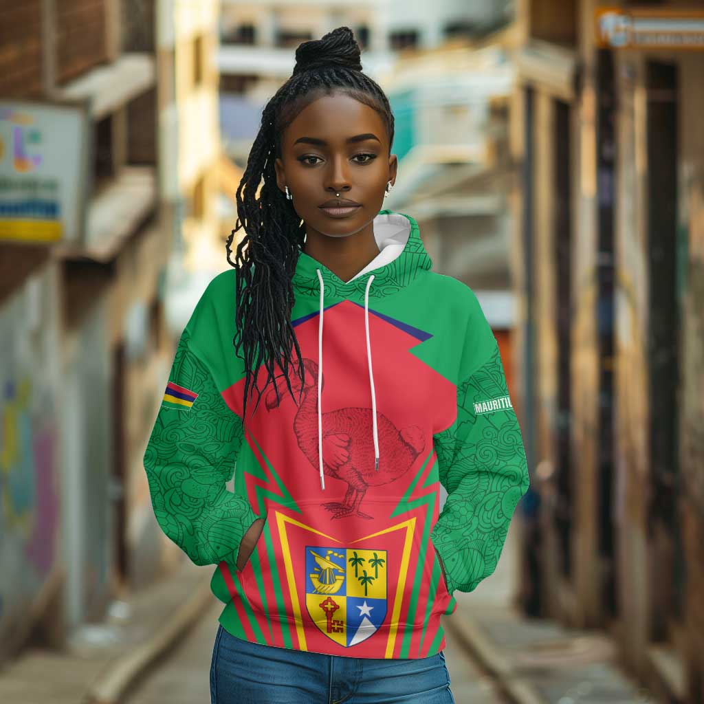 Mauritius Dodo Hoodie Flag Coat of Arms Traditional Patterns