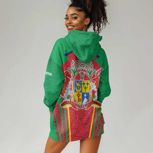 Mauritius Dodo Hoodie Dress Flag Coat of Arms Traditional Patterns
