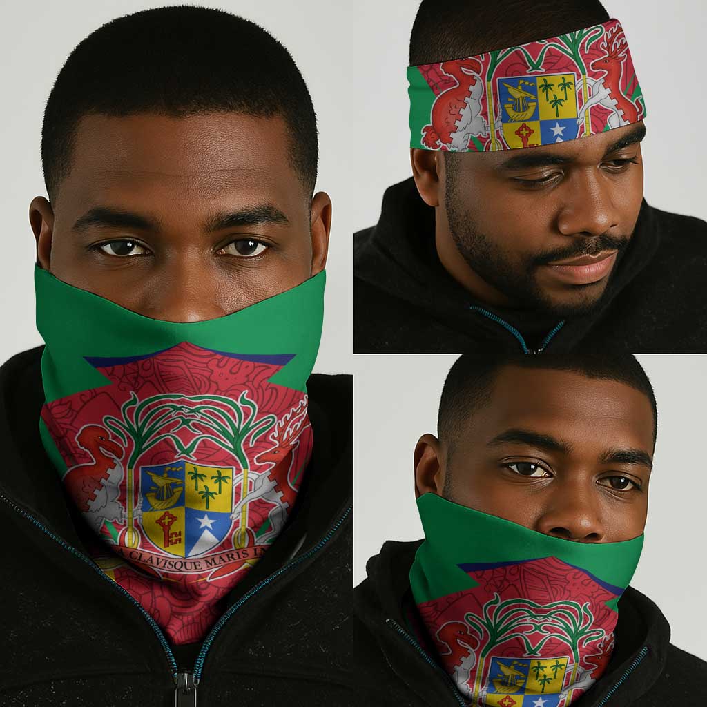 Mauritius Dodo Neck Gaiter Flag Coat of Arms Traditional Patterns - African Pride