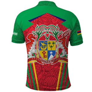 Mauritius Dodo Polo Shirt Flag Coat of Arms Traditional Patterns