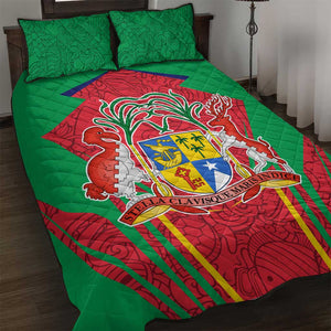 Mauritius Dodo Quilt Bed Set Flag Coat of Arms Traditional Patterns