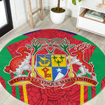 Mauritius Dodo Round Carpet Flag Coat of Arms Traditional Patterns