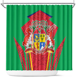 Mauritius Dodo Shower Curtain Flag Coat of Arms Traditional Patterns