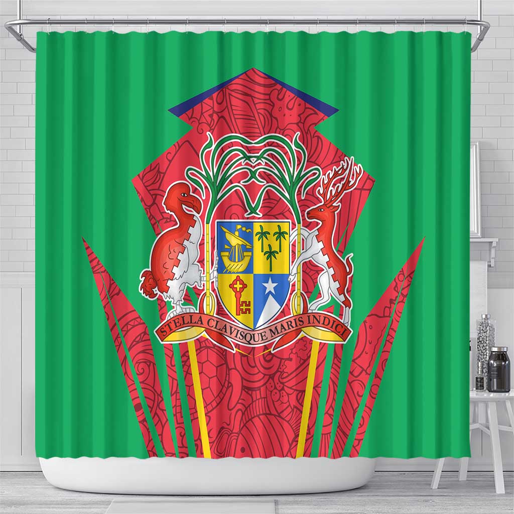Mauritius Dodo Shower Curtain Flag Coat of Arms Traditional Patterns
