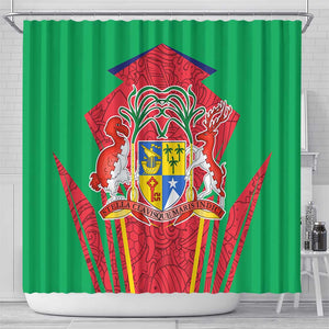 Mauritius Dodo Shower Curtain Flag Coat of Arms Traditional Patterns