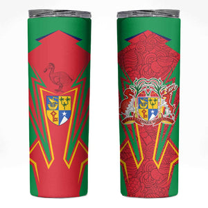 Mauritius Dodo Skinny Tumbler Flag Coat of Arms Traditional Patterns