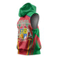 Mauritius Dodo Sleeveless Hoodie Flag Coat of Arms Traditional Patterns - African Pride