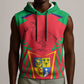 Mauritius Dodo Sleeveless Hoodie Flag Coat of Arms Traditional Patterns - African Pride