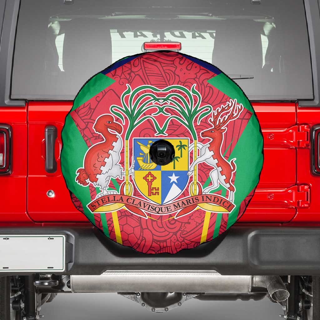 Mauritius Dodo Spare Tire Cover Flag Coat of Arms Traditional Patterns